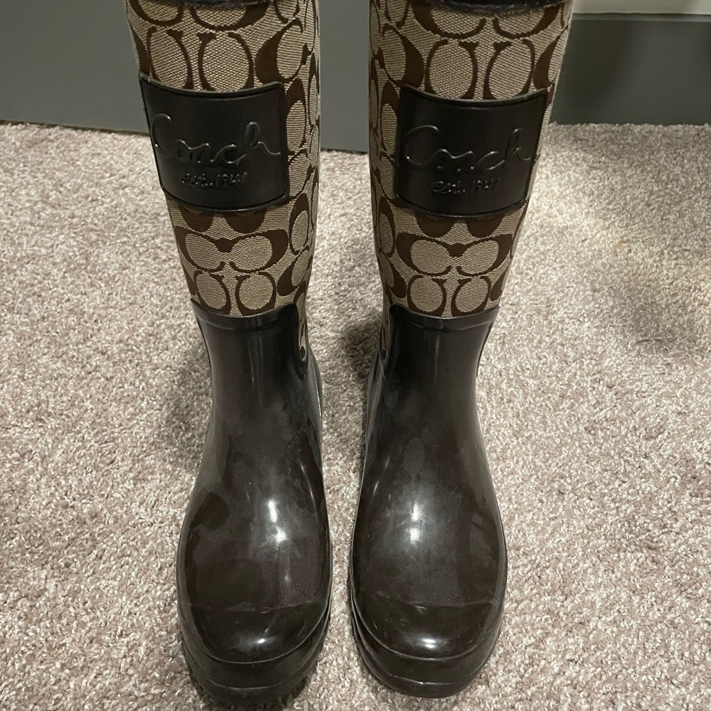 COACH Rainboots Size 8